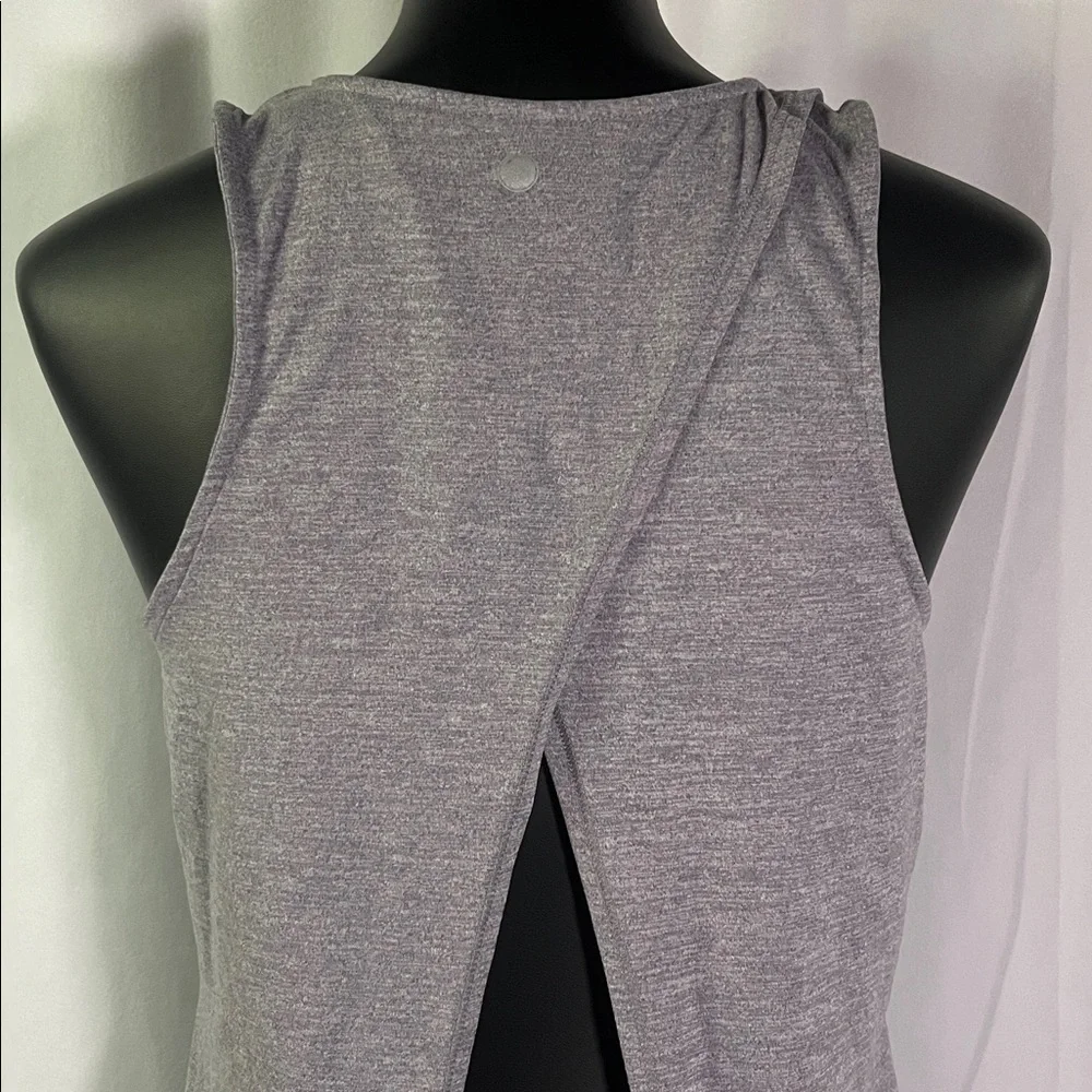 Yogalicious Infinite Plum Purple Split Tie Back Active Tank Top
